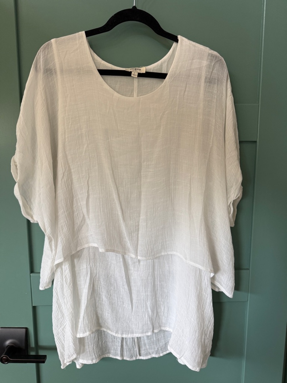 Umgee White Layered Gauzy Tunic